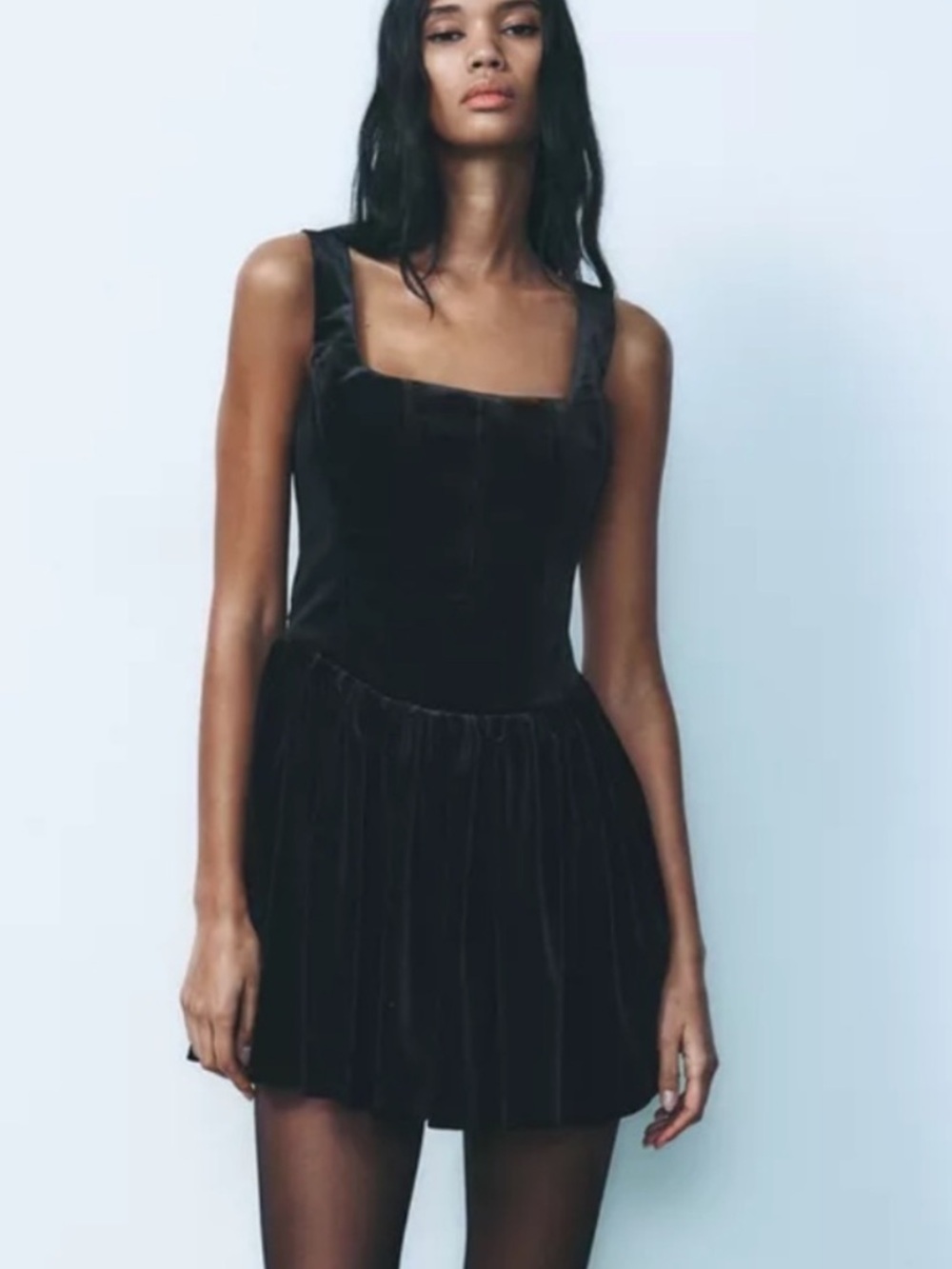 Zara Velvet Corset Mini Dress